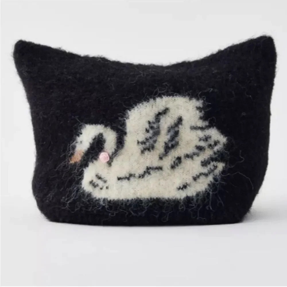 Urban Outfitters Mylo Swan Fuzzy Beanie